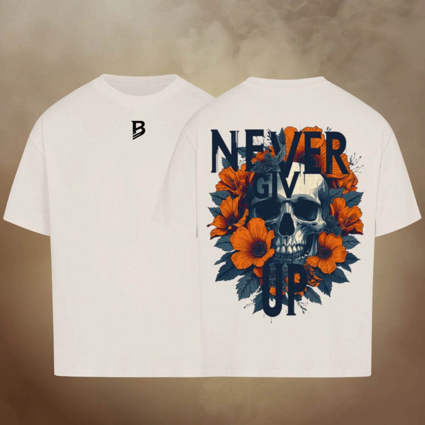 Beiges Oversize T-Shirt Herren – Vintage Streetwear Style