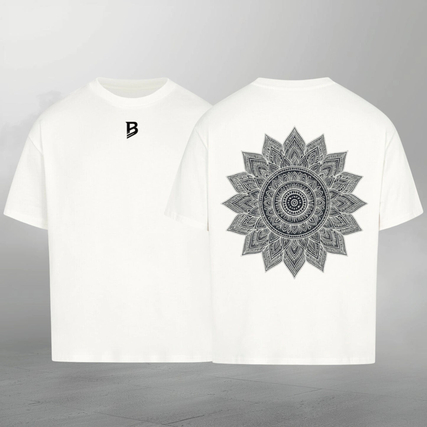 Weißes Oversize T-Shirt Herren – Minimalistischer Eclipse Look