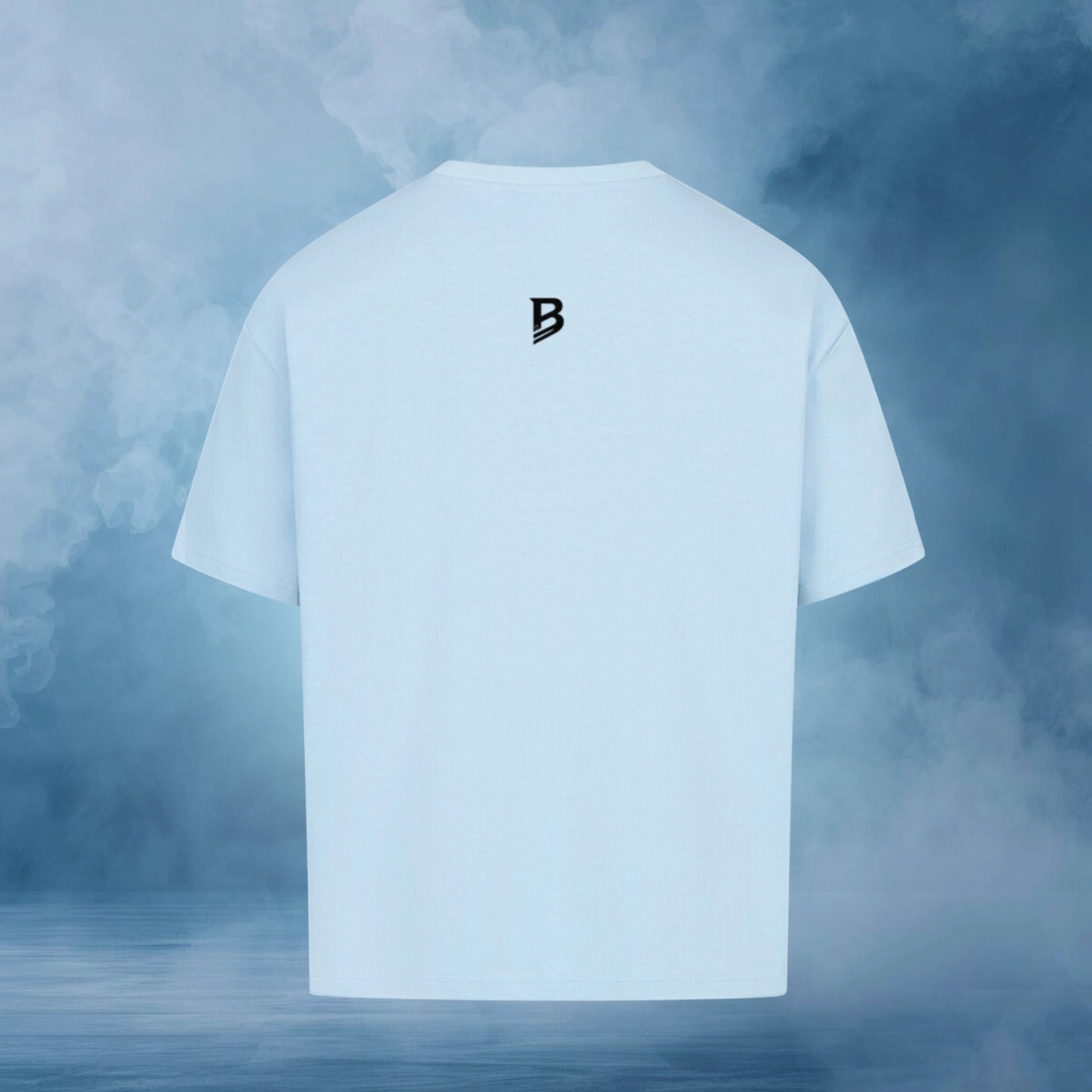 TheBroShop Hive Skull Oversize T-Shirt Herren – Babyblau – Rückansicht