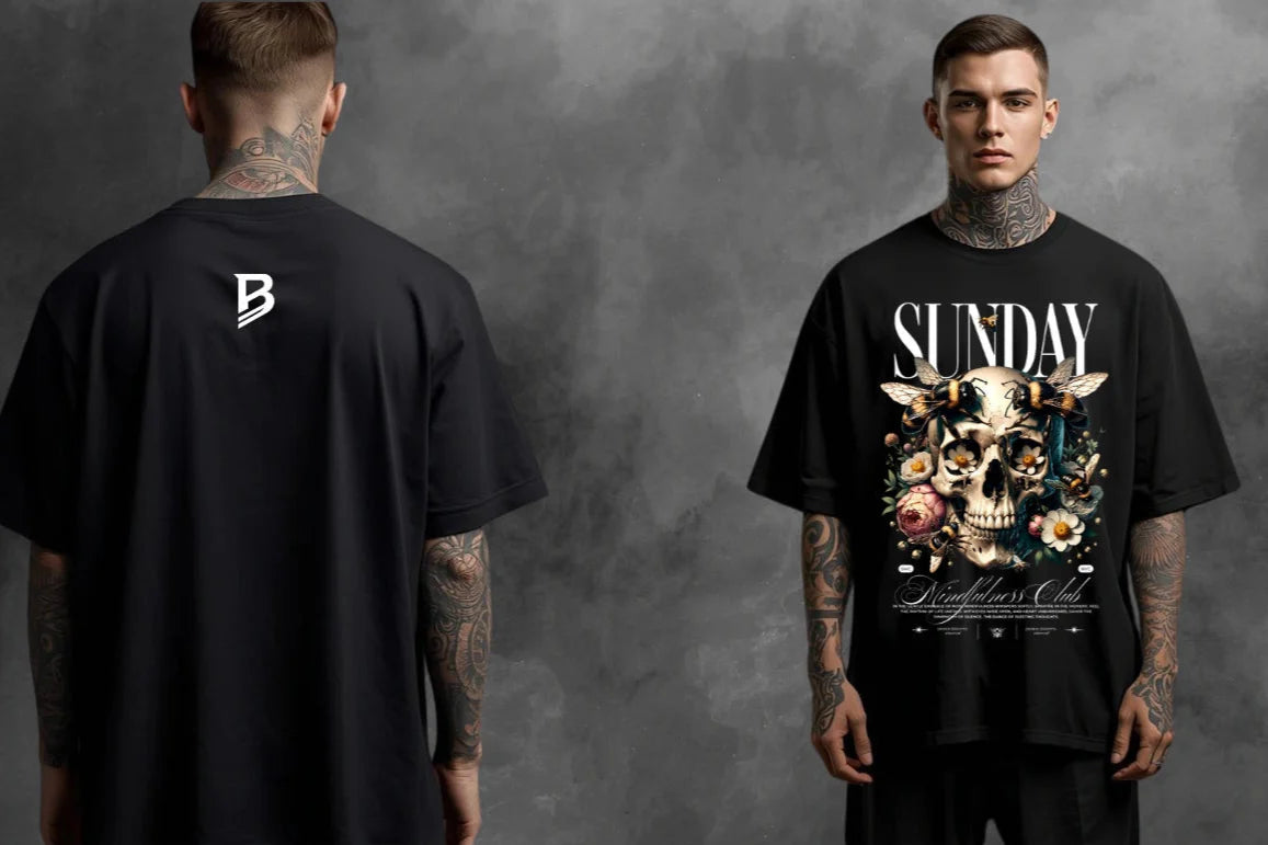 TheBroShop Oversize T-Shirt Herren – Detail Stoffstruktur