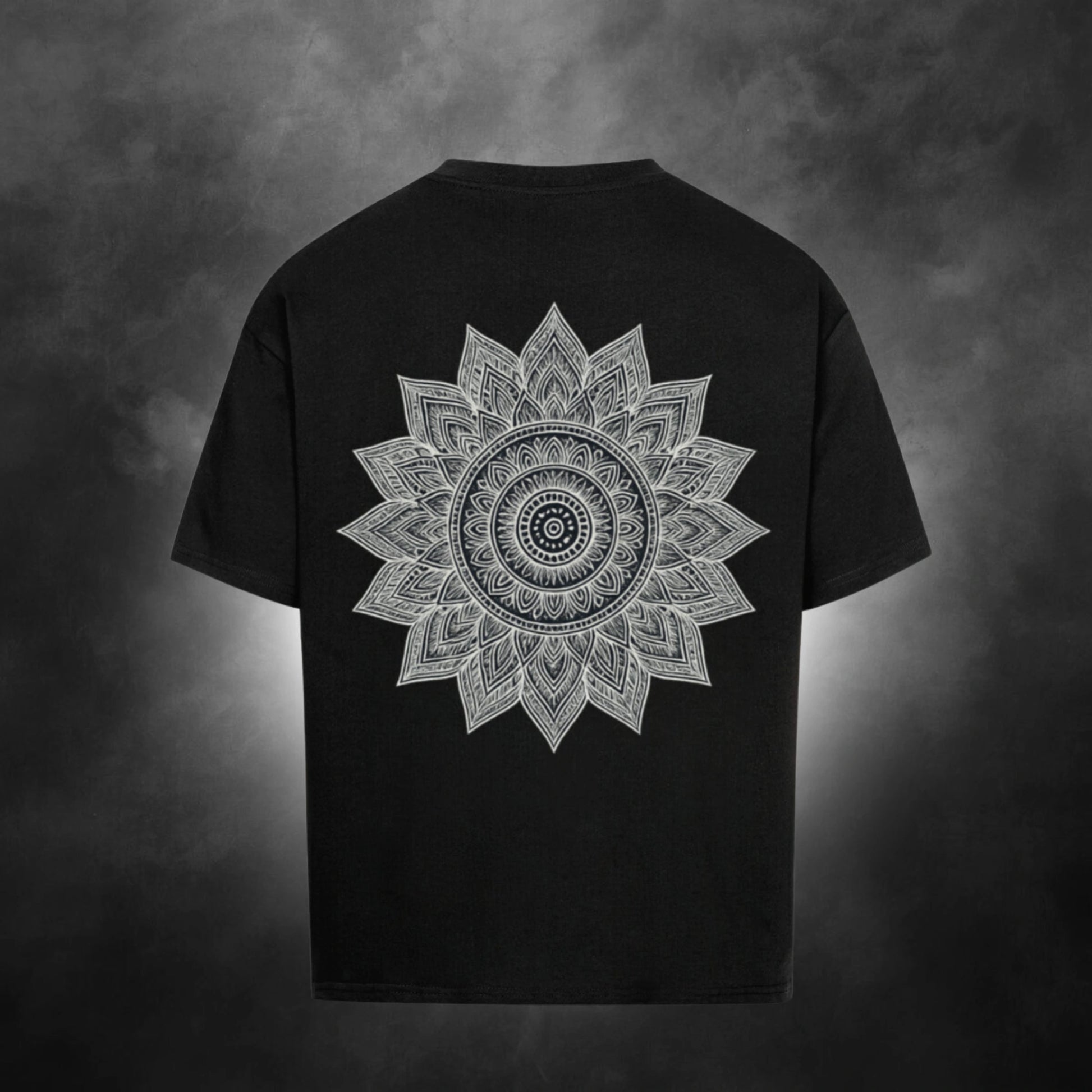 TheBroShop Eclipse Oversize T-Shirt Herren – Schwarz – Rückansicht mit Print