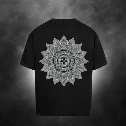 TheBroShop Eclipse Oversize T-Shirt Herren – Schwarz – Rückansicht mit Print