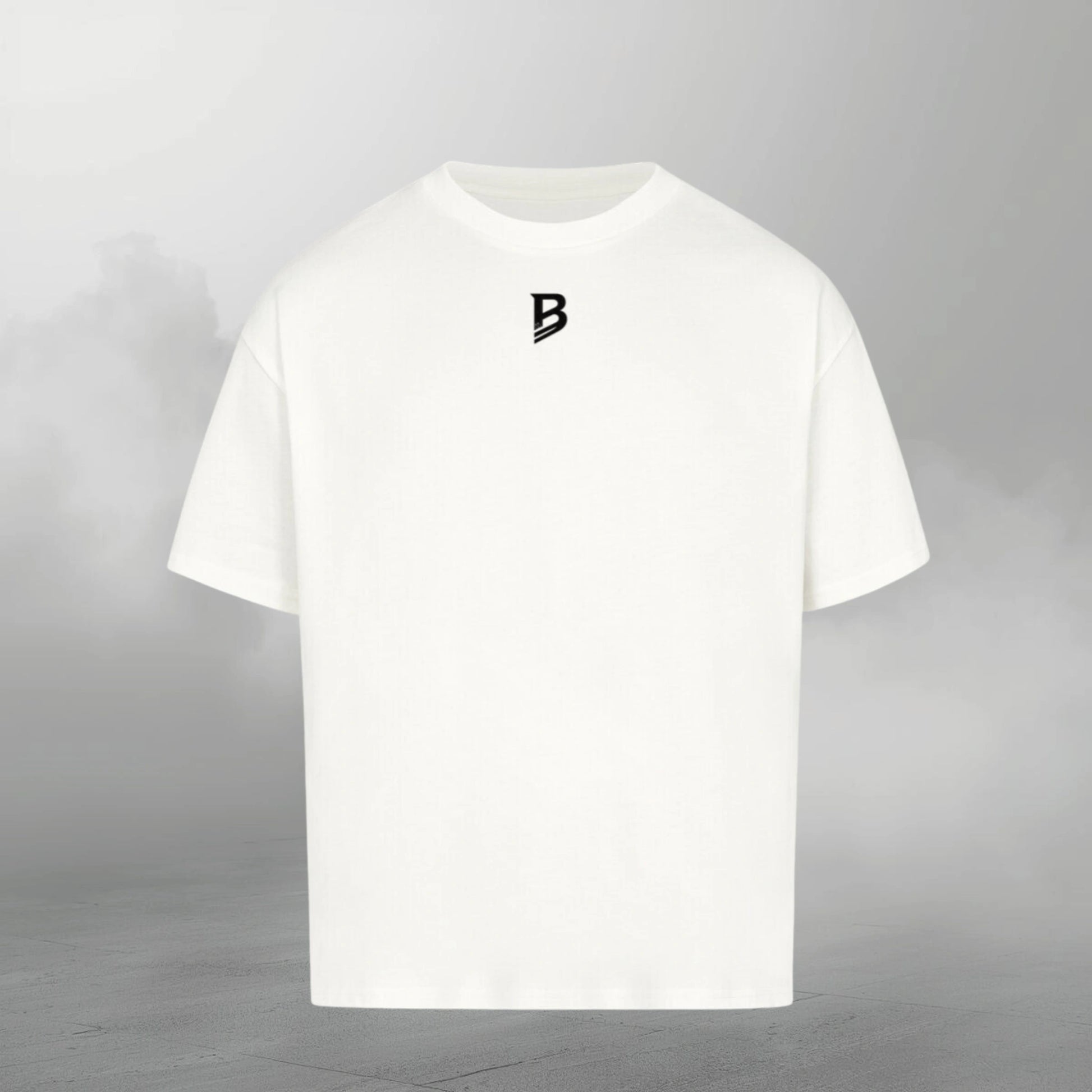 TheBroShop Eclipse Oversize T-Shirt Herren – Weiß – Frontansicht