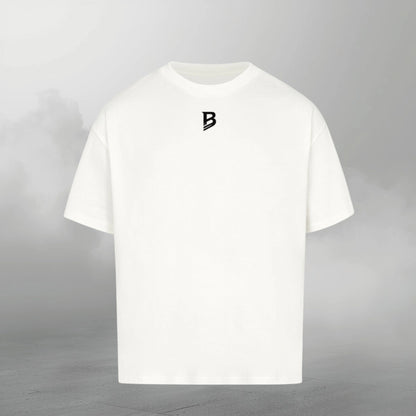 TheBroShop Eclipse Oversize T-Shirt Herren – Weiß – Frontansicht