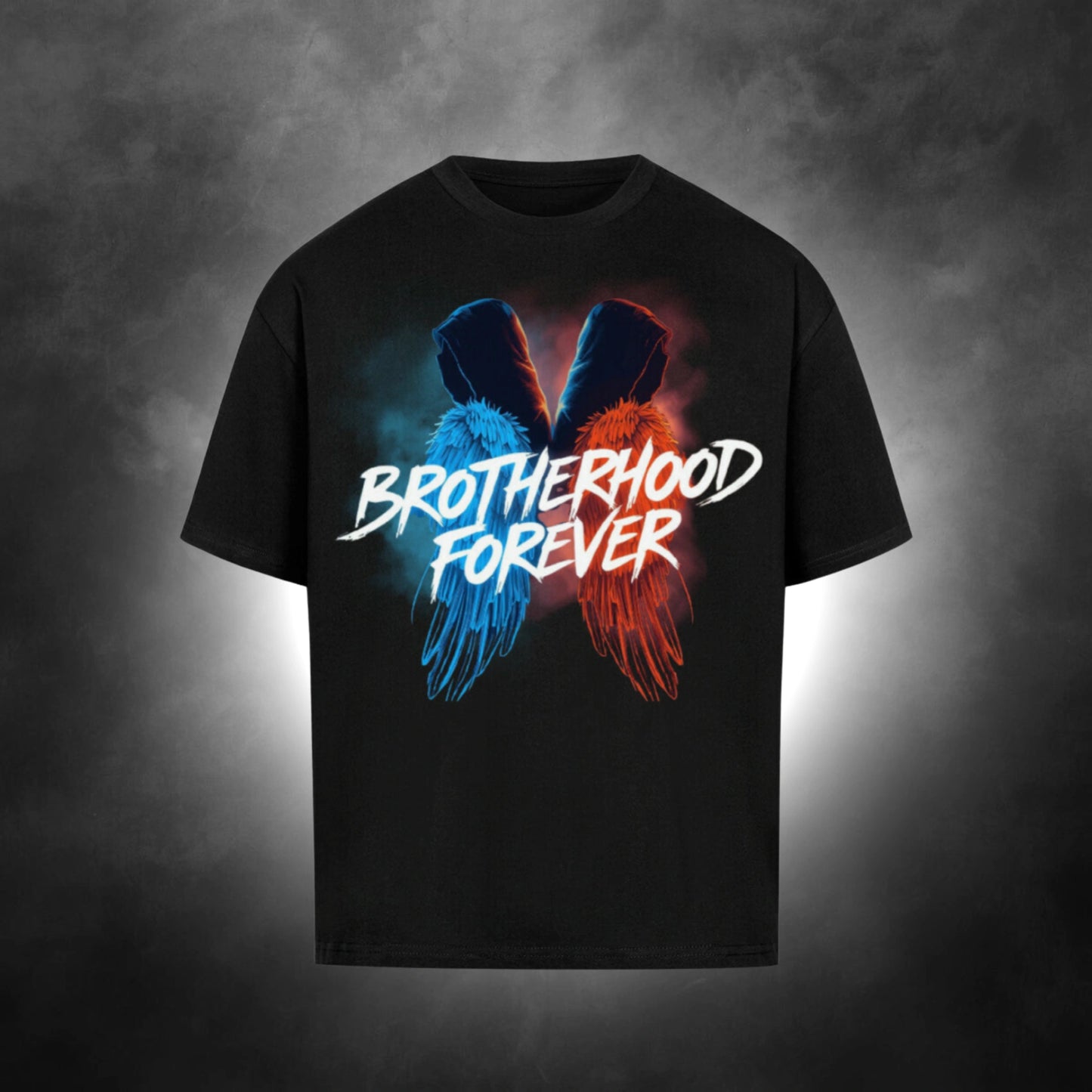 TheBroShop Brotherhood Forever Oversize T-Shirt Herren – Schwarz – Frontansicht