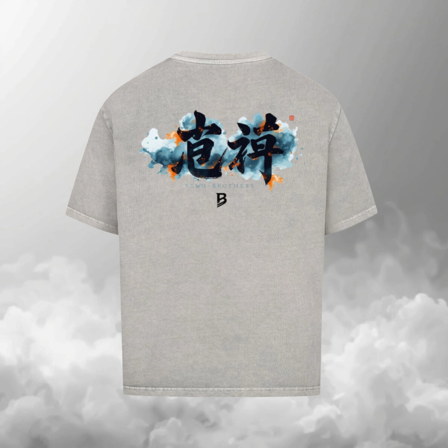 TheBroShop Brotherhood Forever Oversize T-Shirt Herren – Grau – Rückansicht